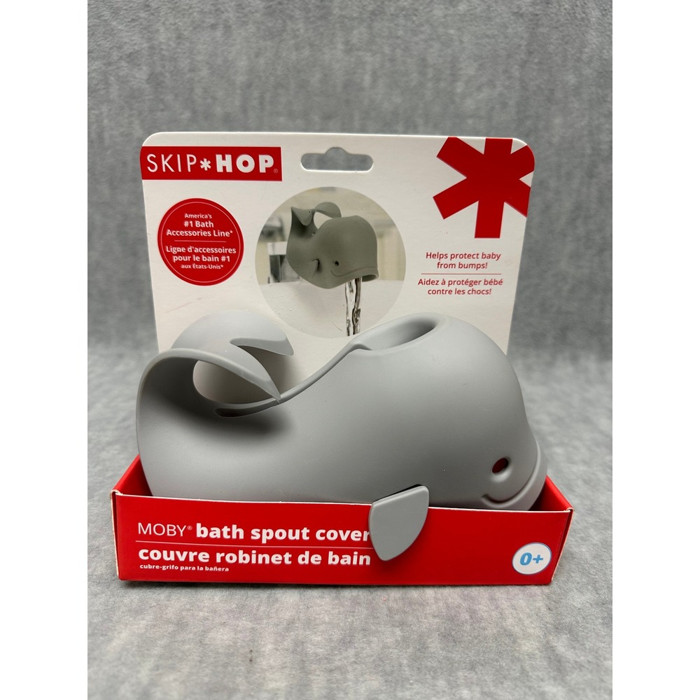 Baby Bath Spout Cover Whale Gray‎ Protect Baby from Bumps Skip Hop Moby New